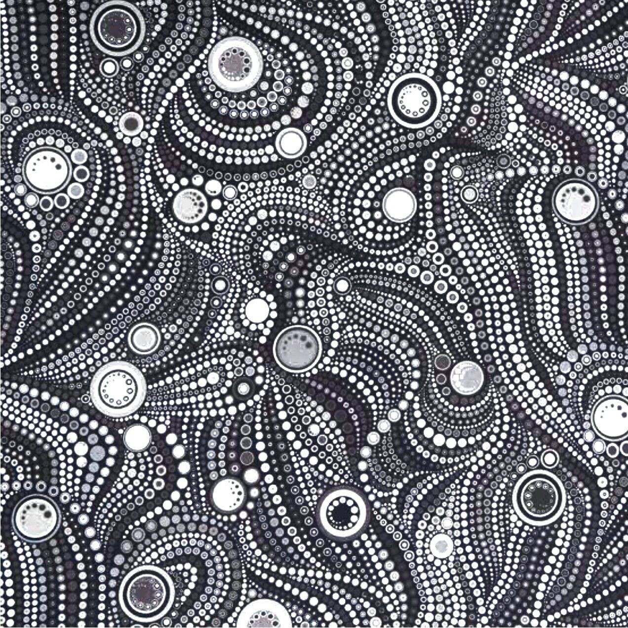 Robert Kaufman Effervescence Black & White 108" or 2.75m Backing