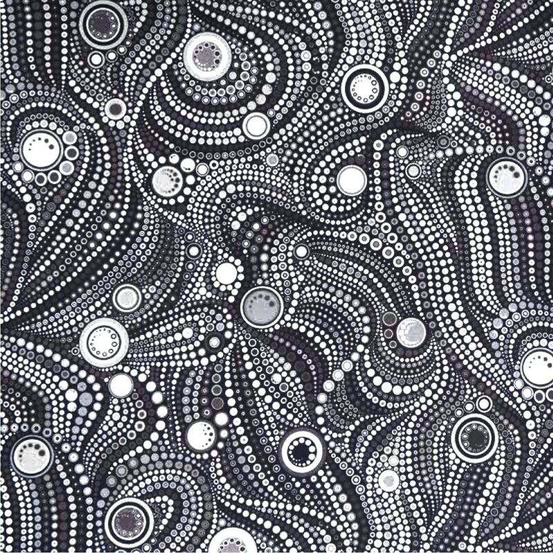 Robert Kaufman Effervescence Black & White 108" or 2.75m Backing