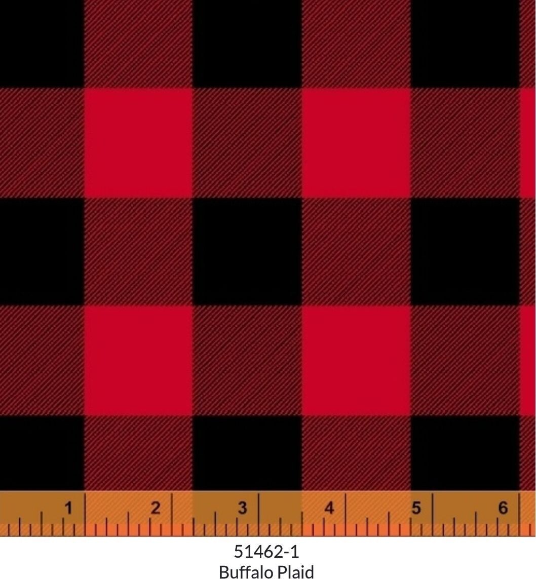 Windham Buffalo Plaid - Black & Red Wide Backing