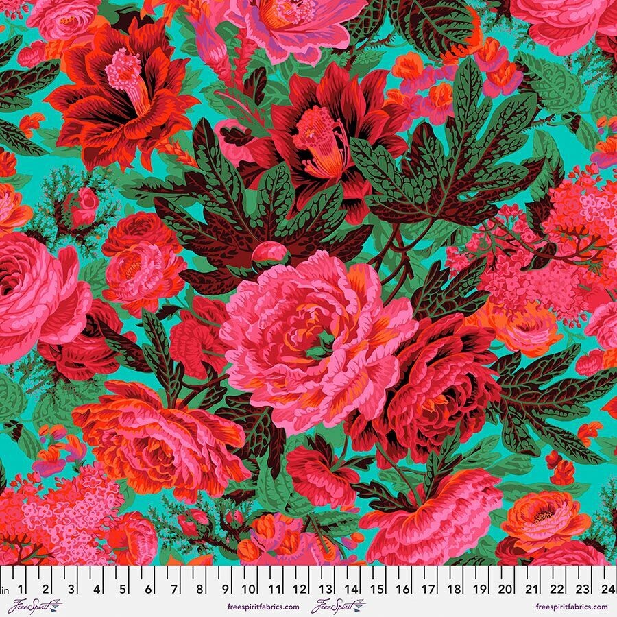 Kaffe Fassett Collective Feb 23 Floral Burst PWPJ 029 Green