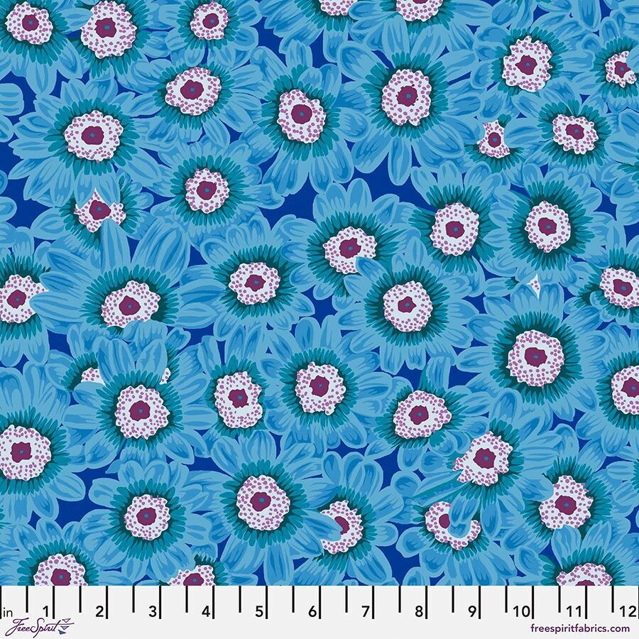 Kaffe Fassett Collective Feb 23 Lucy PWPJ112 Blue