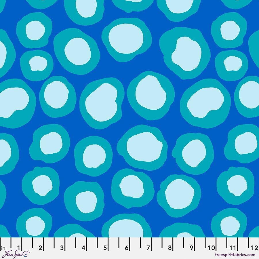 Kaffe Fassett Collective Feb 23 Fish Lips PWBM007 Blue