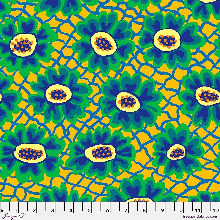 Kaffe Fassett Collective Feb 23 Flower Net PWBM081 Citrus
