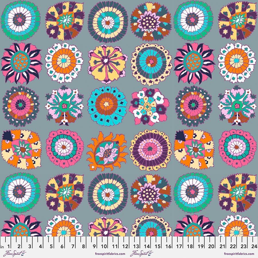 Kaffe Fassett Collective Feb 23 Carpet Cookies PWGP192 Grey