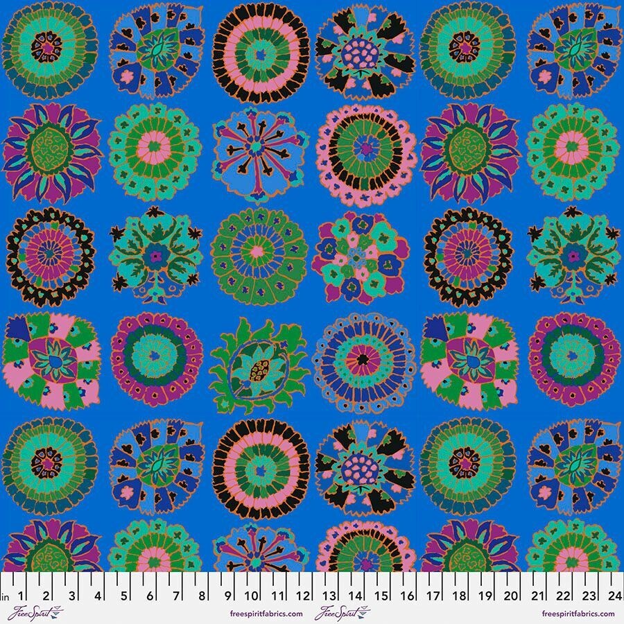 Kaffe Fassett Collective Feb 23 Carpet Cookies PWGP192 Blue