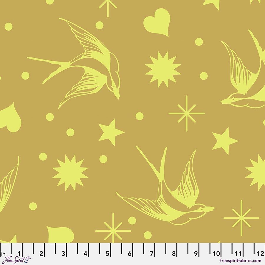Tula Pink True Colors Neon Fairy Flakes Moonbeam