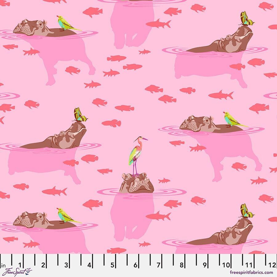 Tula Pink Everglow My Hippos Dont Lie Nova