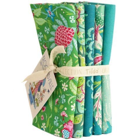 Bloomsville 5pc Pine Turquoise Fat Quarter Pack