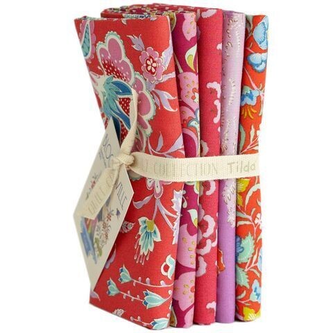 Bloomsville 5pc Tomato Plum Fat Quarter Pack