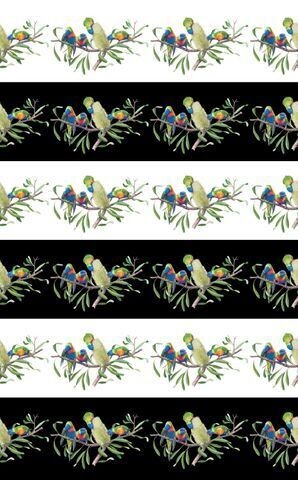 Wildlife Art DV3721 Border Stripe Parrots