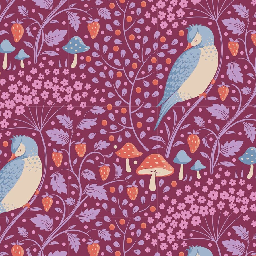 Tilda Hibernation Sleepybird Mulberry