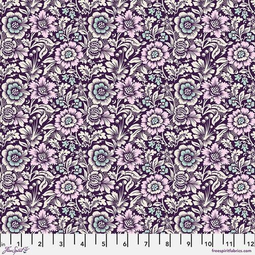 Tula Pink Deja Vu Nightshade Mini Spider Blossom Nerium