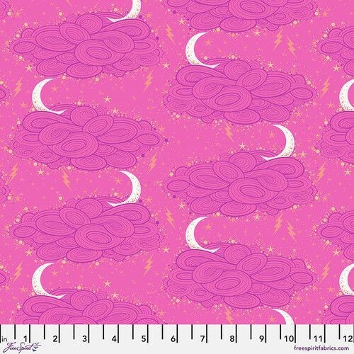 Tula Pink Deja Vu Nightshade Storm Clouds Oleander