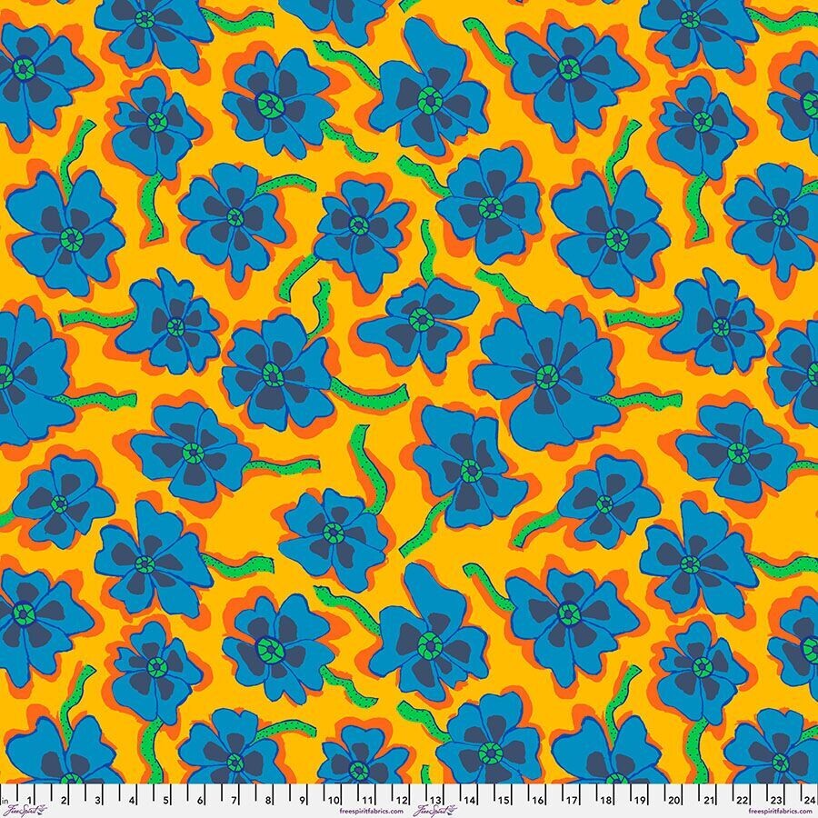 Kaffe Collective Camo Flower Yellow Aug 2023 Release