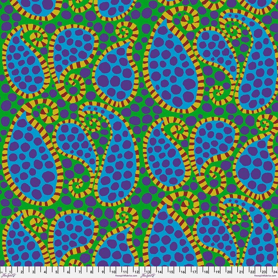 Kaffe Collective Paisley Dot Green Aug 2023 Release