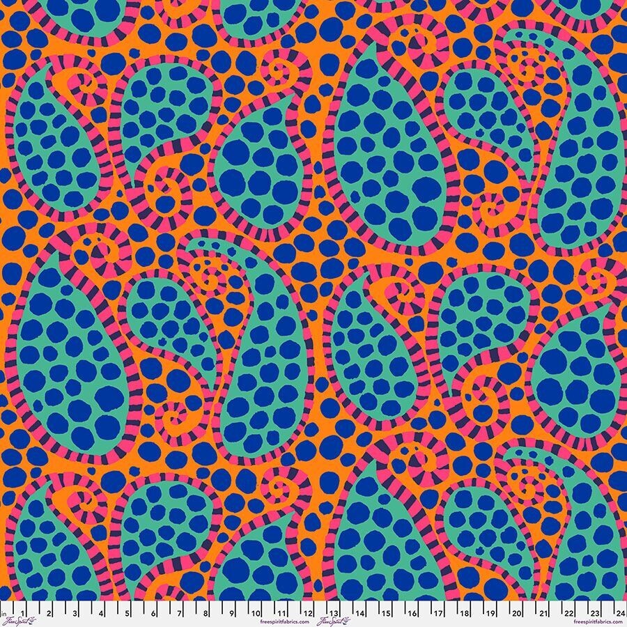 Kaffe Collective Paisley Dot Orange Aug 2023 Release