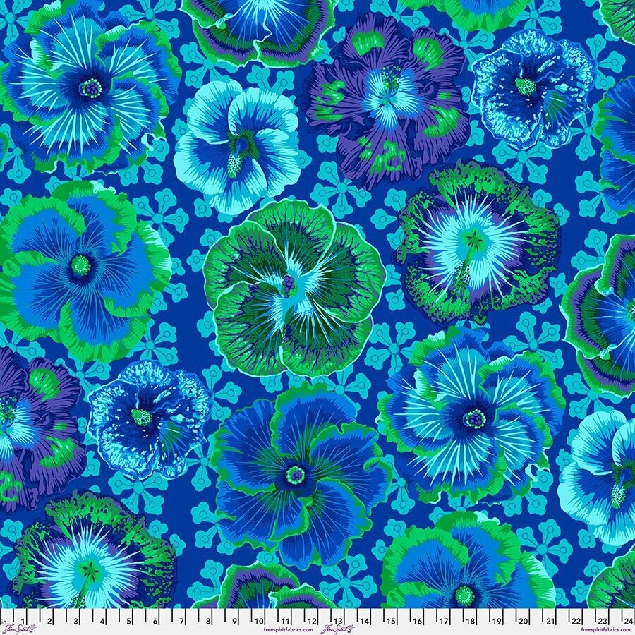 Kaffe Collective Floating Hibiscus Blue Aug 2023 Release