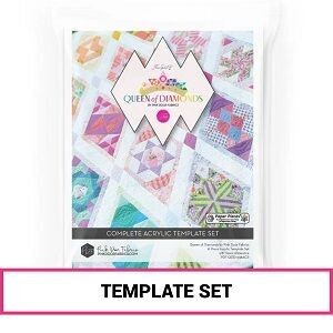 Queen of Diamond 16 piece Fabric Template Set