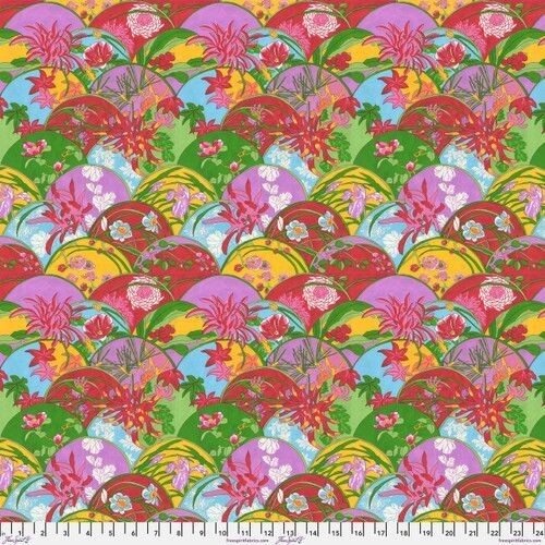 Temple Garden  Floral Fans Multi