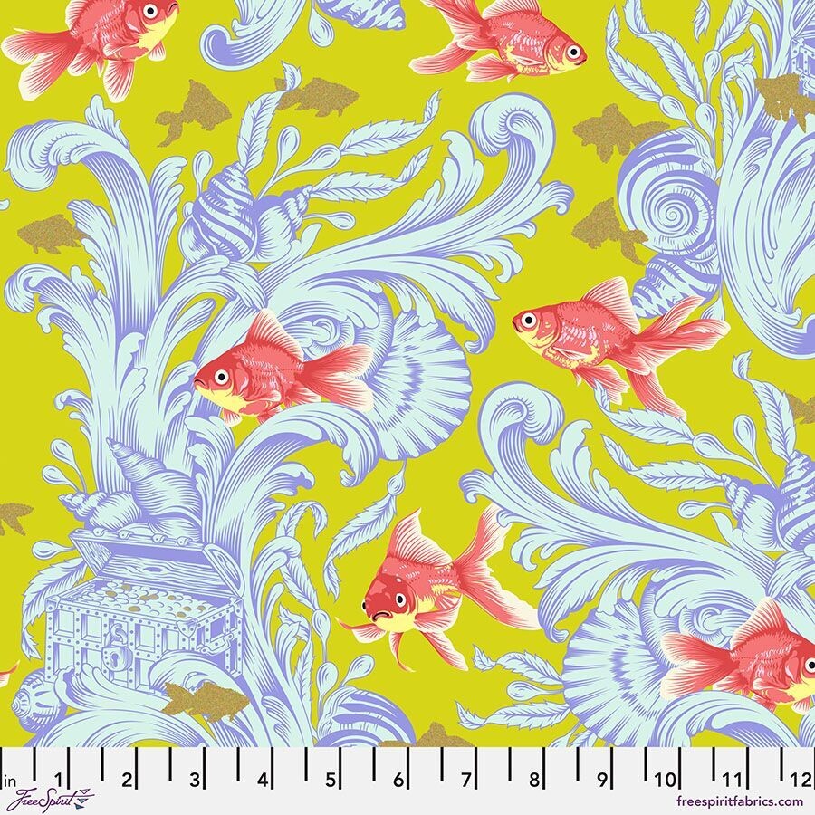 Tula Pink Besties Treading Water PWTP214 Clover