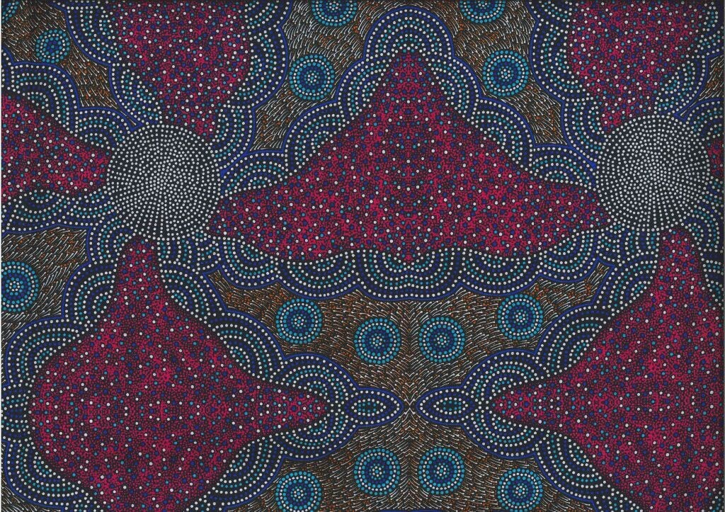 Kangaroo Grass and Bush Waterhole - Red