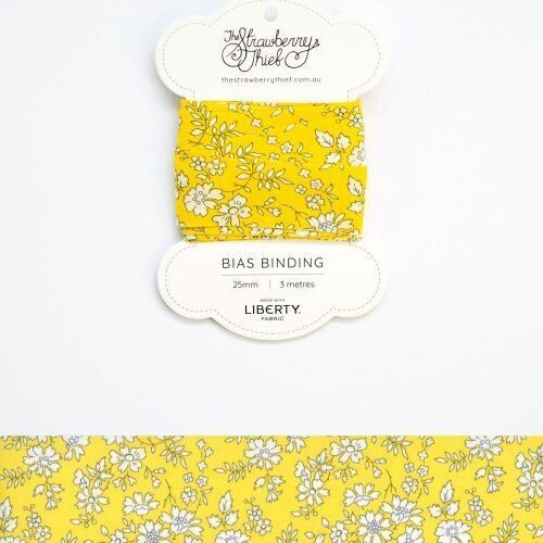 Liberty Tana Lawn Capel Sunshine Bias Binding 25mm × 3m