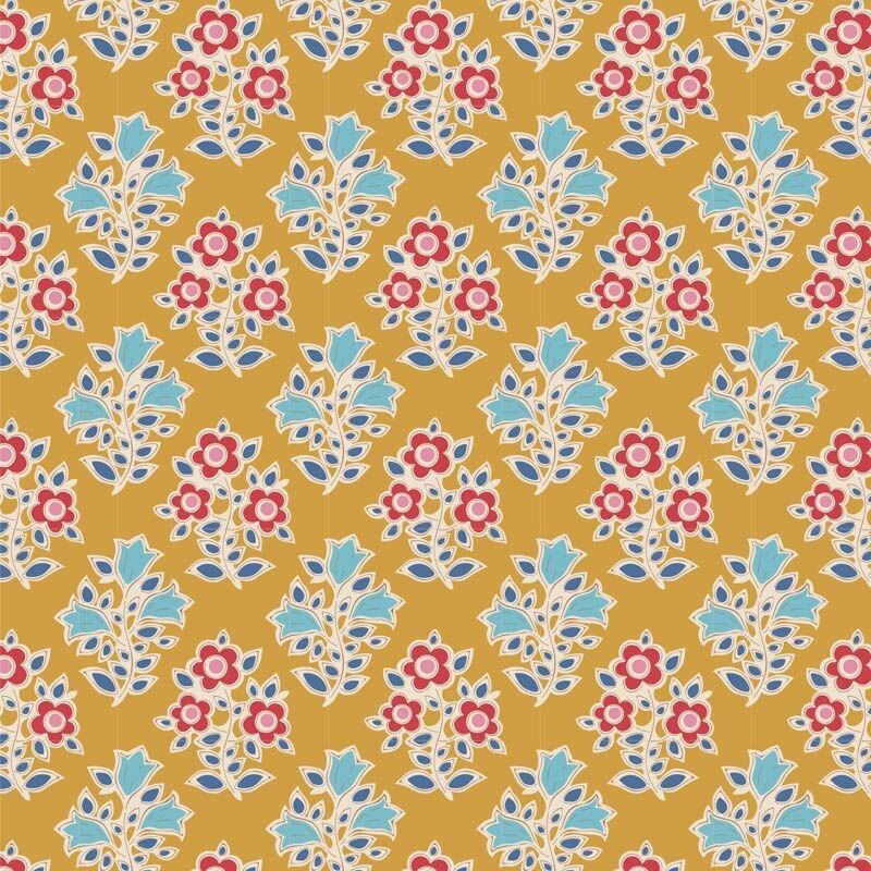 Tilda Jubilee Farm Flowers Mustard