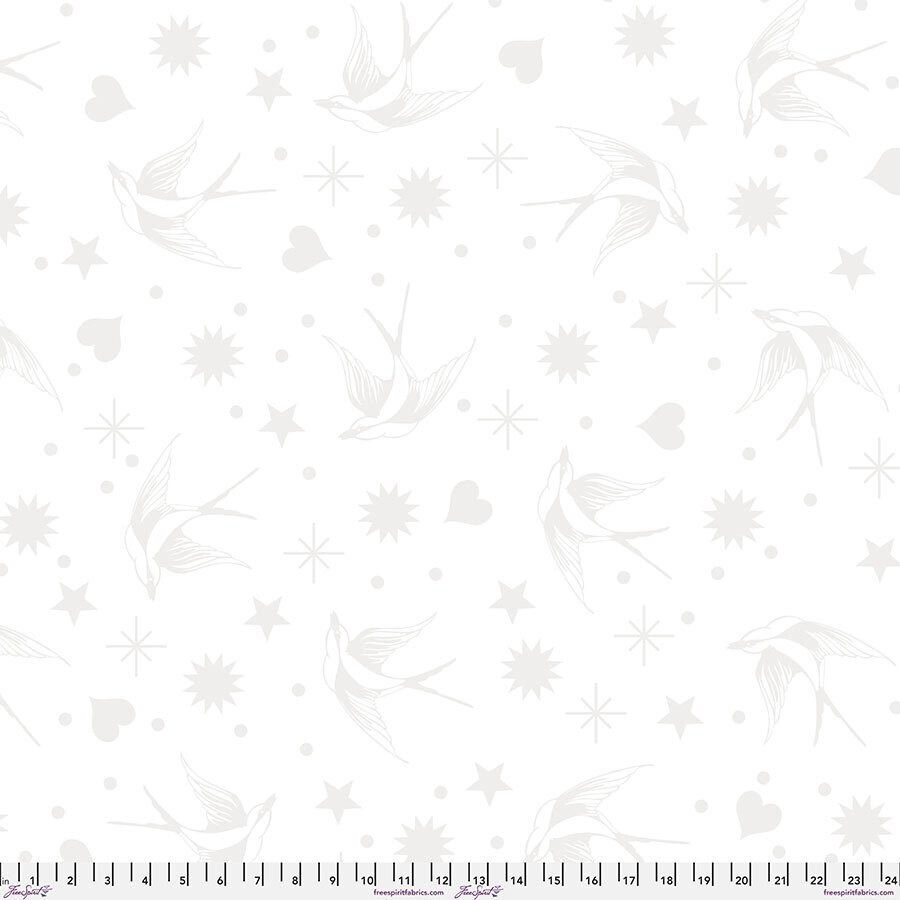 Tula Pink FAIRY FLAKES XL 108" Wide Backing QBTP013.SNOWFALL