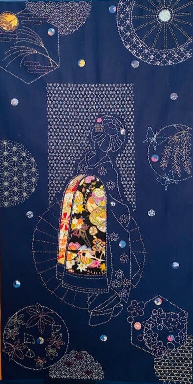 Sashiko Panel HM-46 Geisha Panel