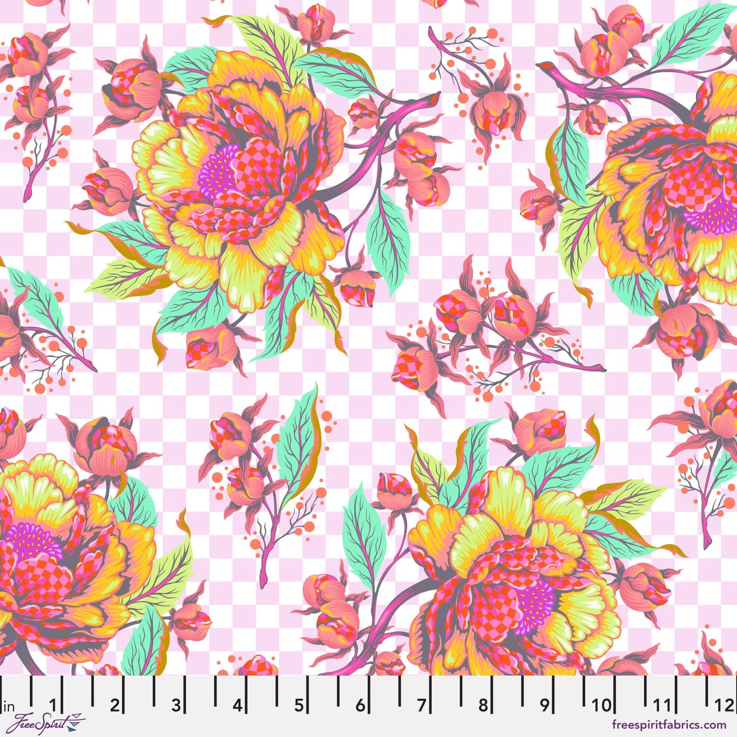 Tula Pink Untamed Peony for your Thoughts PWTP235 Lunar