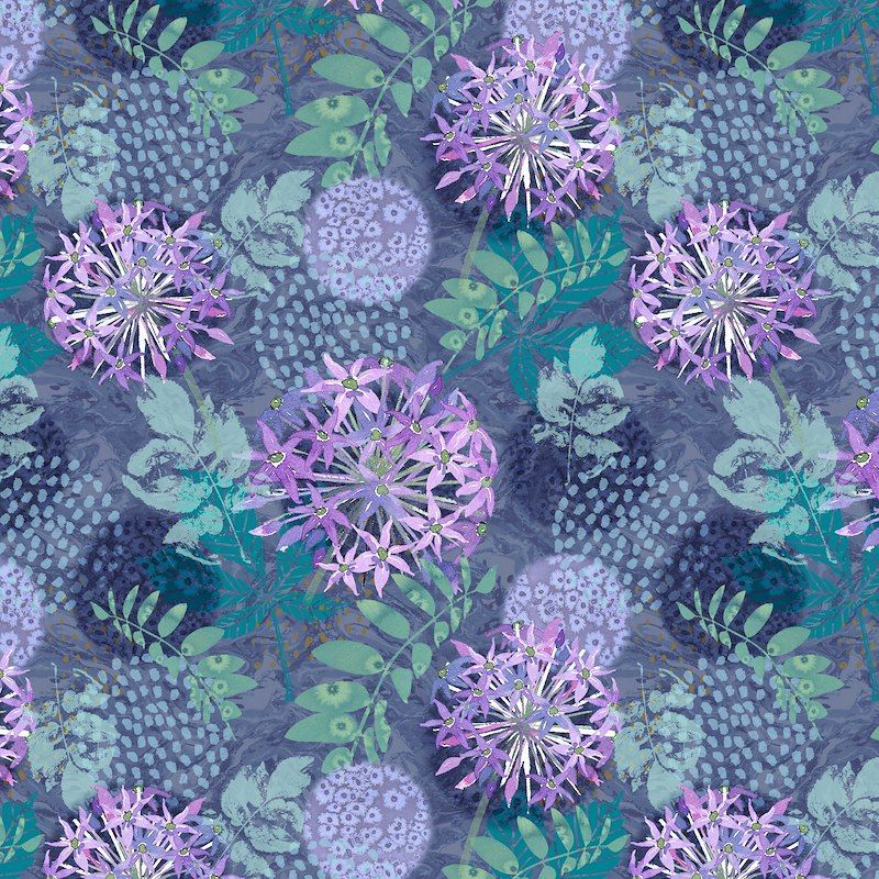 Moon Flutter Purple Large Flowers BQ3051