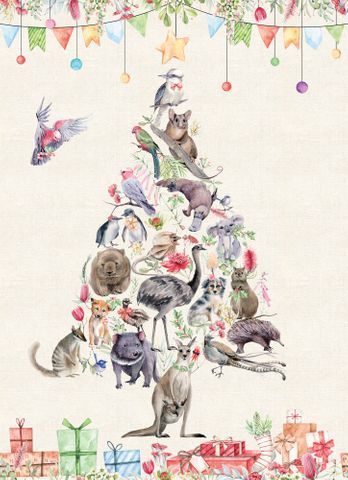 Bush Celebration Linen/Cotton Tree Panel DV6379