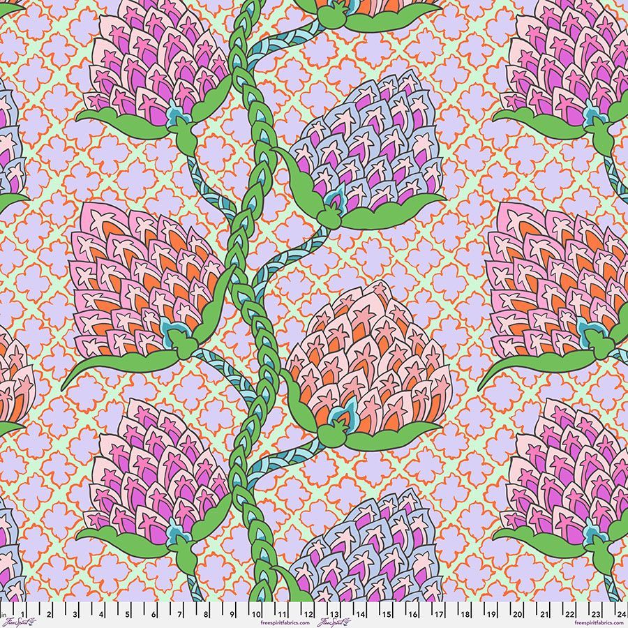 Kaffe Fassett Collective Feb 24 PWGP200 paisley Flower Pastel