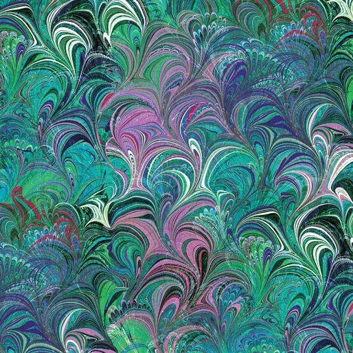 Poured Colour 108" Backing Fabric Teal Multi 12355W -84