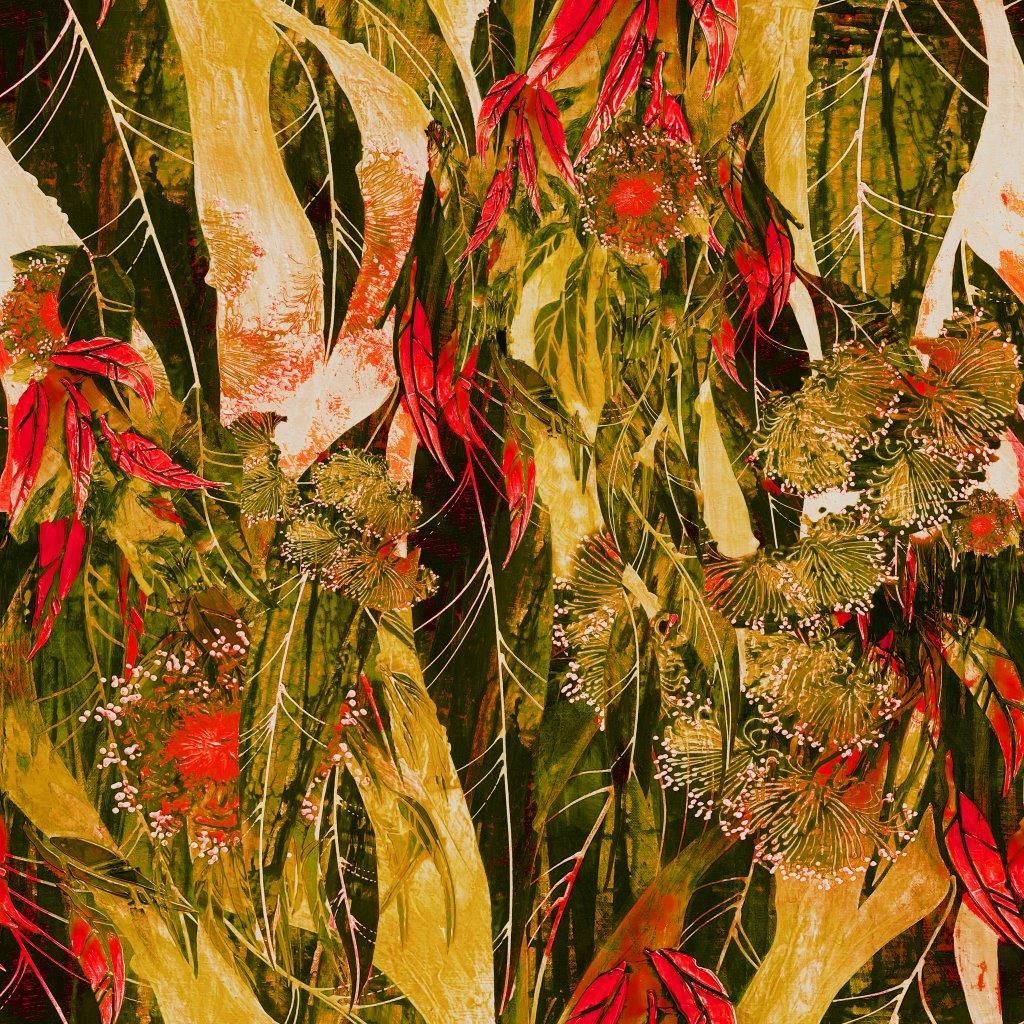 Eucalyptus Hinterland Cascade Orange 108" or 2.75m Backing
