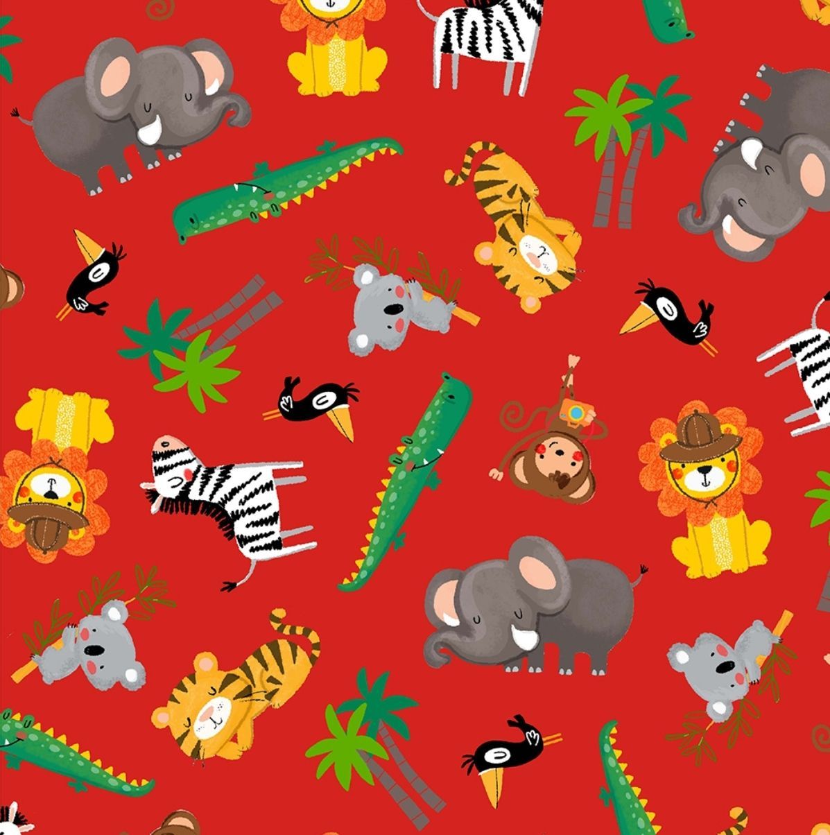 Jungle Explorers Lets Explore Scattered  Animals Red 840R