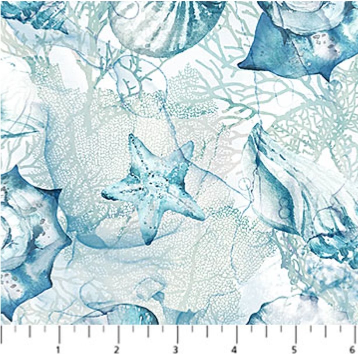 Sea Breeze Shells Blue DP27098-42