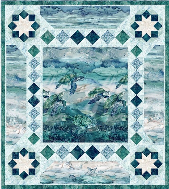 Sea Traveller Quilt Pattern Measures 1.7m × 1.9m or 67" × 75"