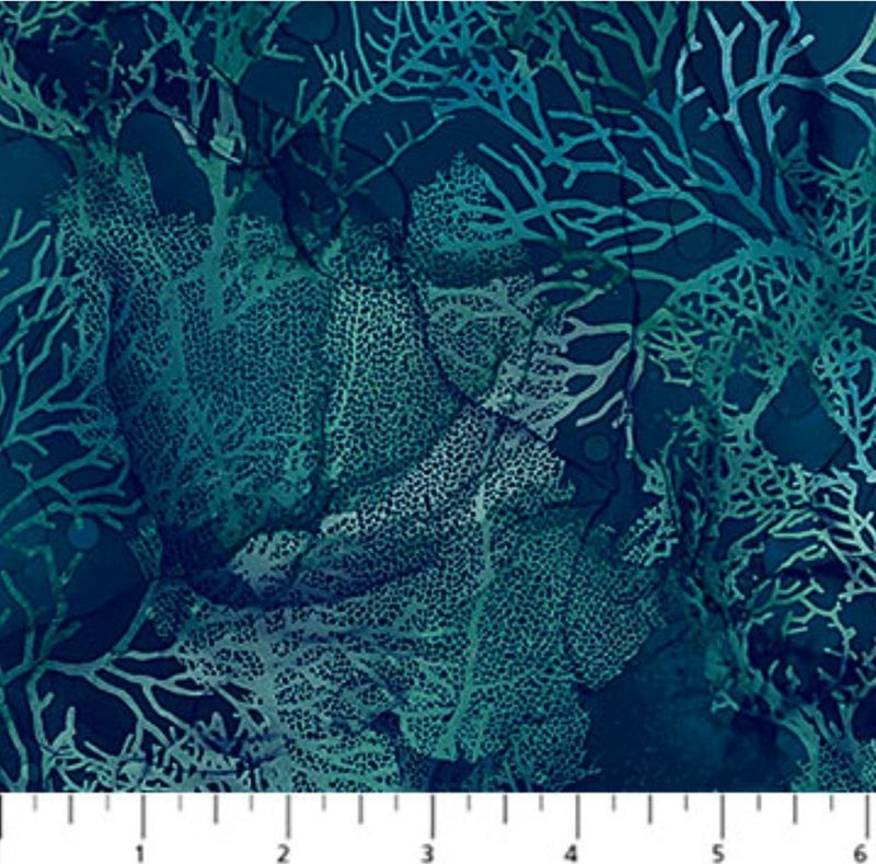 Sea Breeze Coral Dark Teal DP27100-48