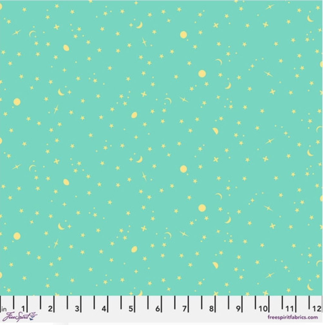 New True Colors by Tula Pink SPACE SPRINKLES PWTP254.SEAGLASS Released April 2025