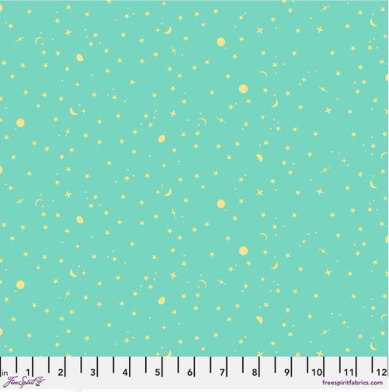New True Colors by Tula Pink SPACE SPRINKLES PWTP254.SEAGLASS Released April 2025