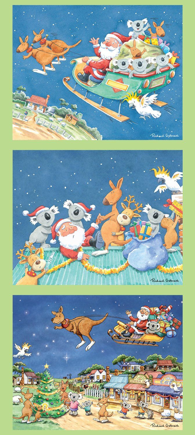 Summertime Santa Stocking Panel DV5411