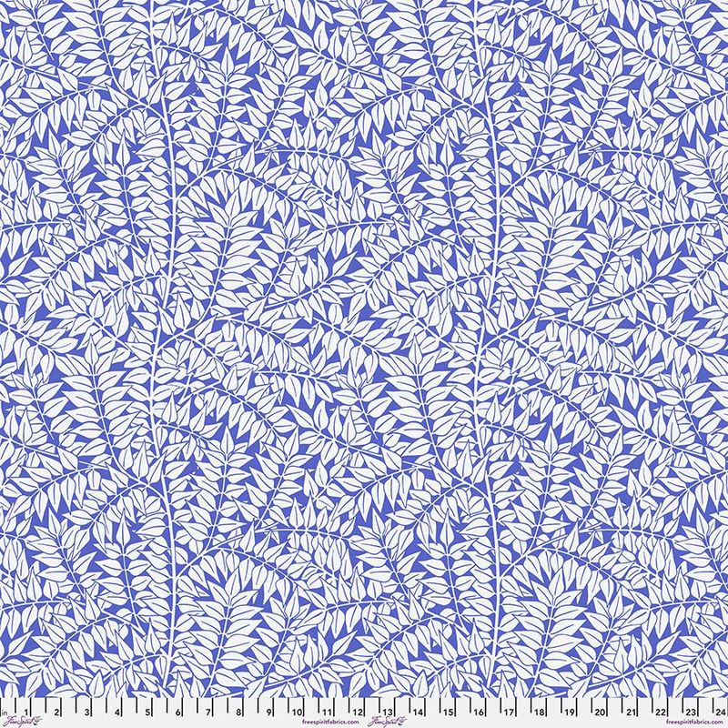 Kaffe and Morris & Co Cotton Lawn CLKW005 Branches Blue