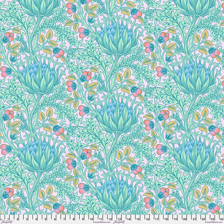 Kaffe and Morris & Co Cotton PWKM001 Artichoke Lavender