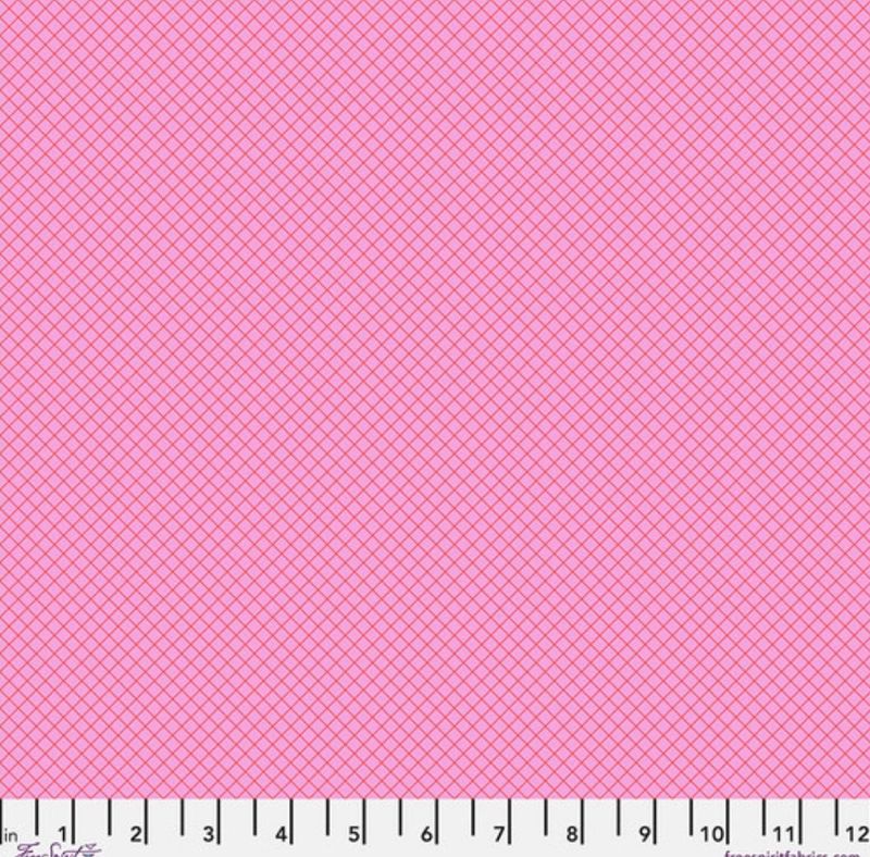 New True Colors by Tula Pink On the Grid PWTP235.Bubblegum