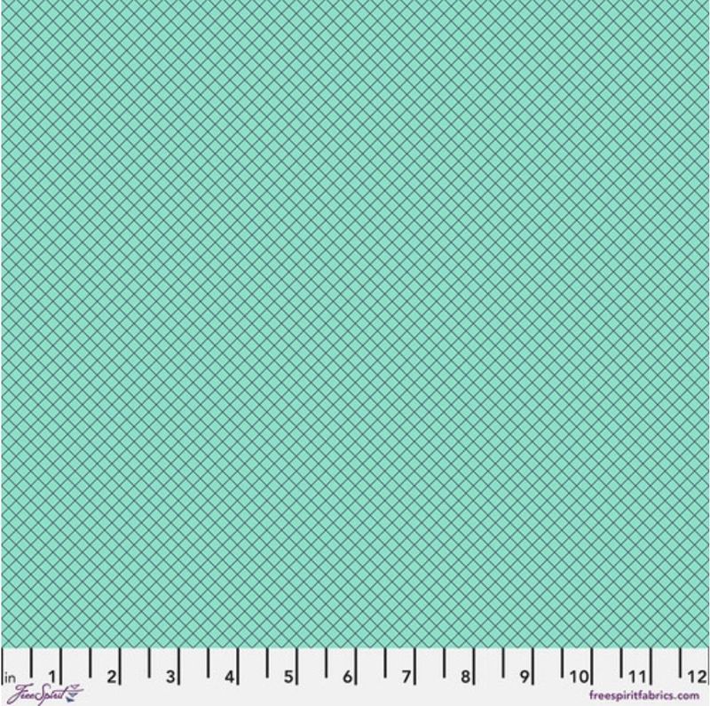 New True Colors by Tula Pink On the Grid PWTP235.Raindrop