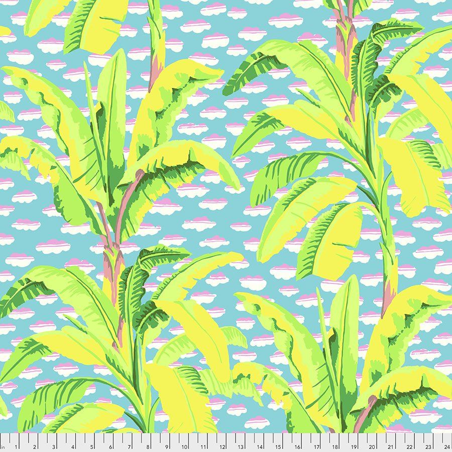Kaffe Collective Banana Leaves PWGP179 Lime Released Feb 2021