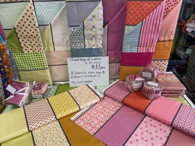 Jen Kingwell Bag of Lollies 8 pieces 50cm x WOF