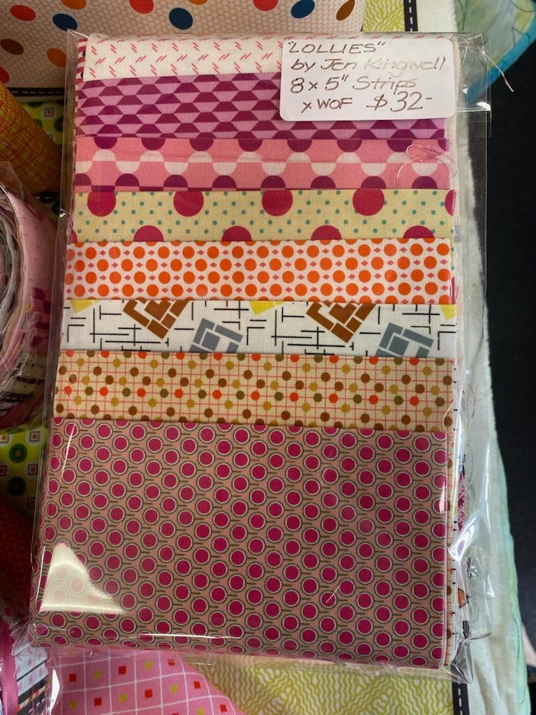 Jen Kingwell Bag of Lollies 8 pieces 5 inch x WOF