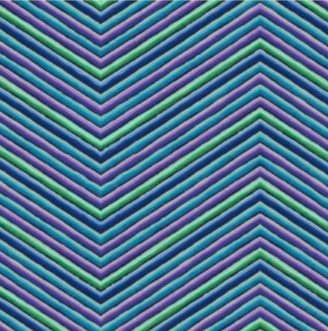 Kaffe Fassett 85 and Fabulous Chevron Stripe PWGP090.Blue